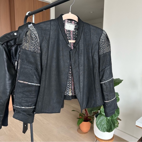 Vintage Gary Graham Leather Bolero Jacket - Picture 6 of 7